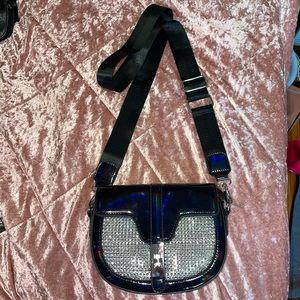 Black and silver sparkly fashion bag